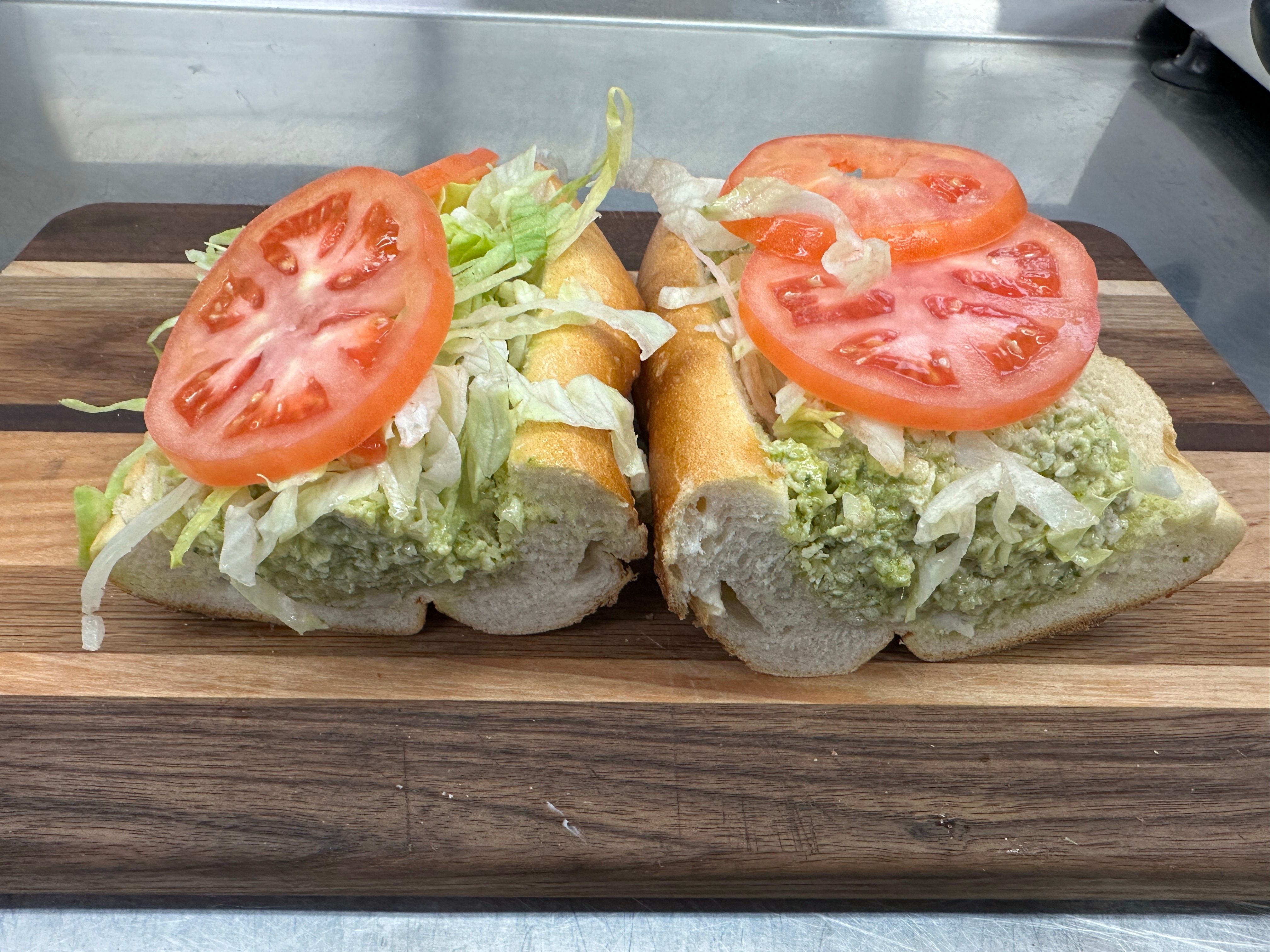 Pesto Chicken Salad Hoagie Large.
