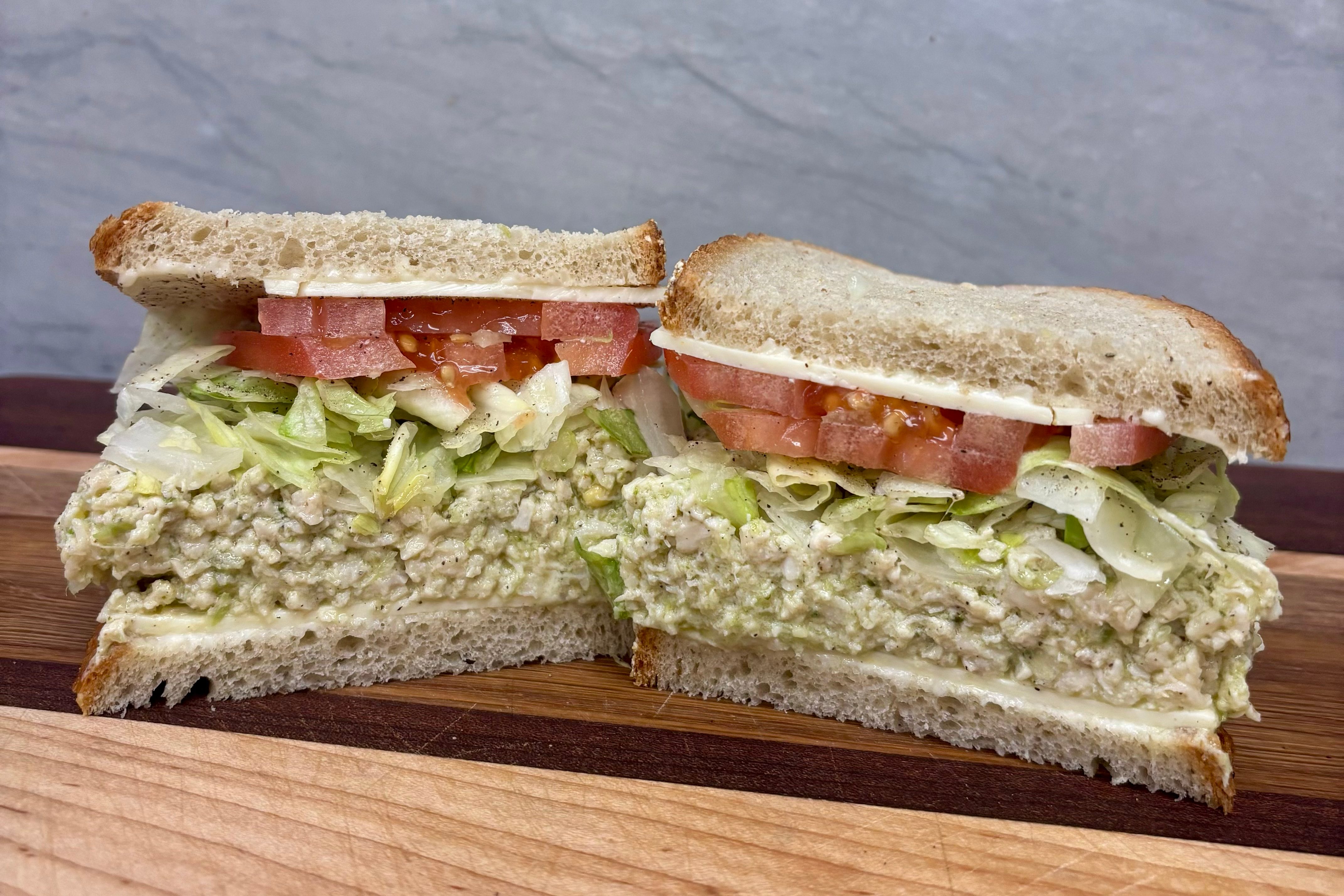 Pesto Chicken Salad Sandwich.