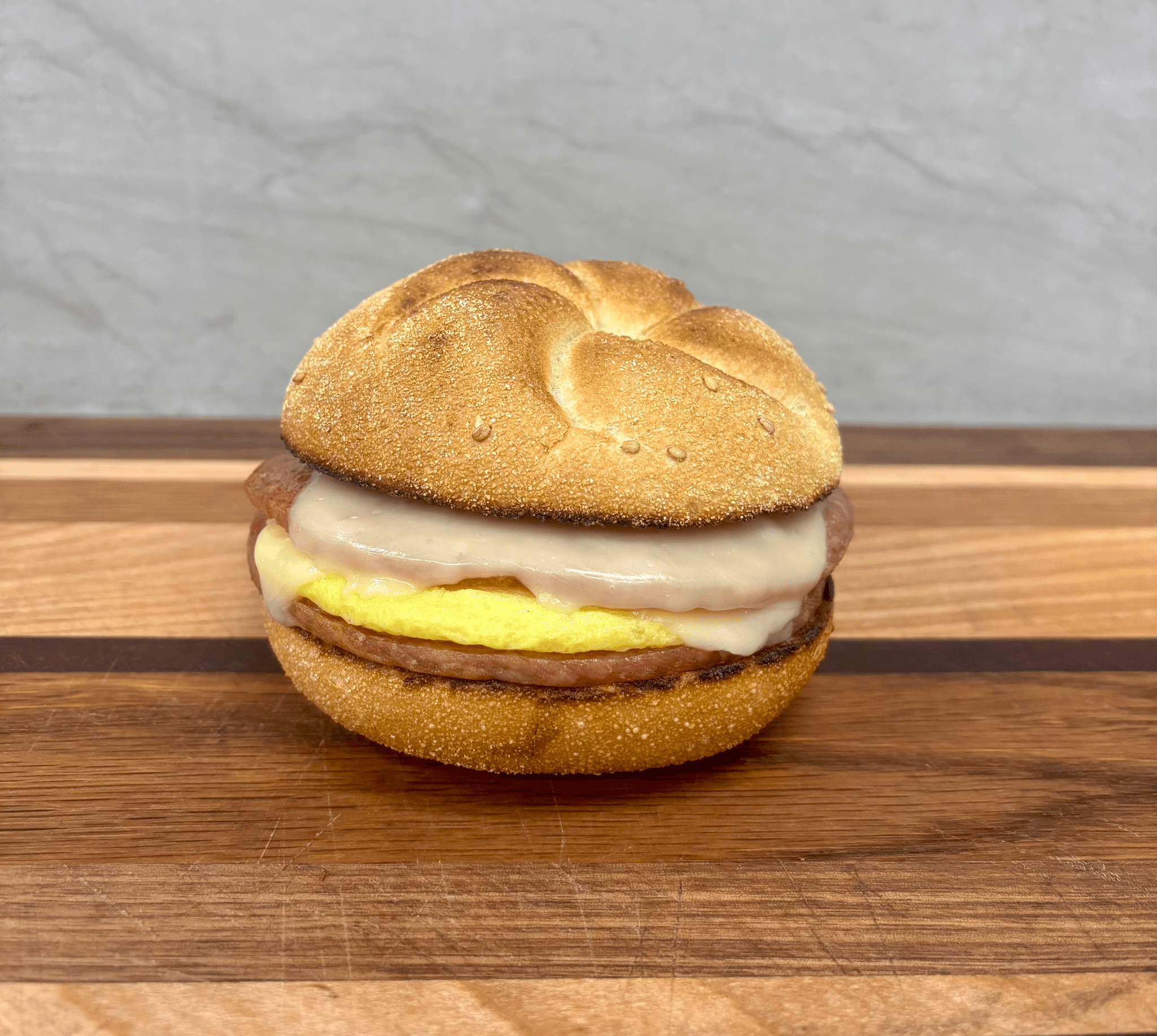Pork Roll, Egg Patty & Cheese Sandwich.