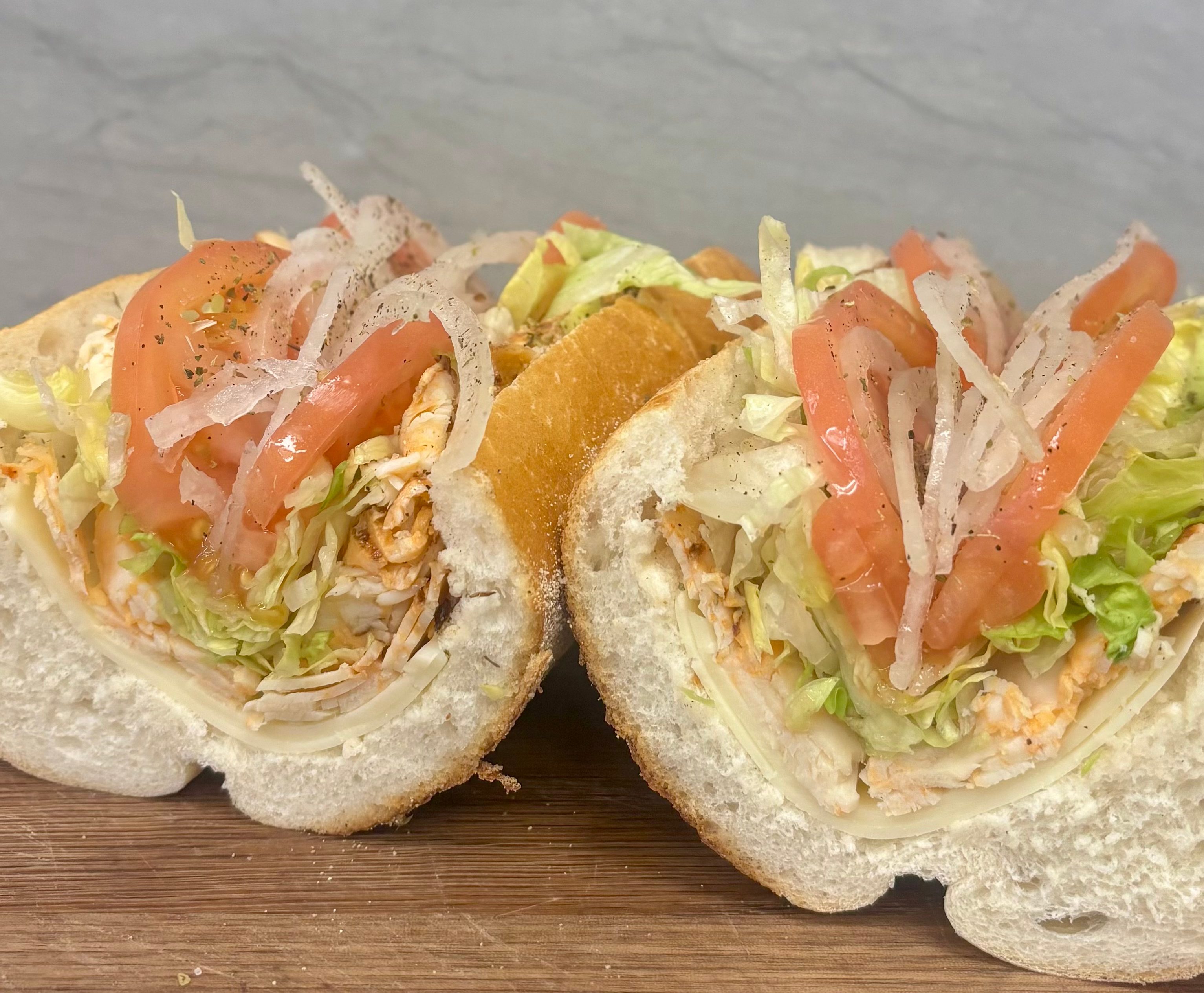 Buffalo Chicken Hoagie Large.