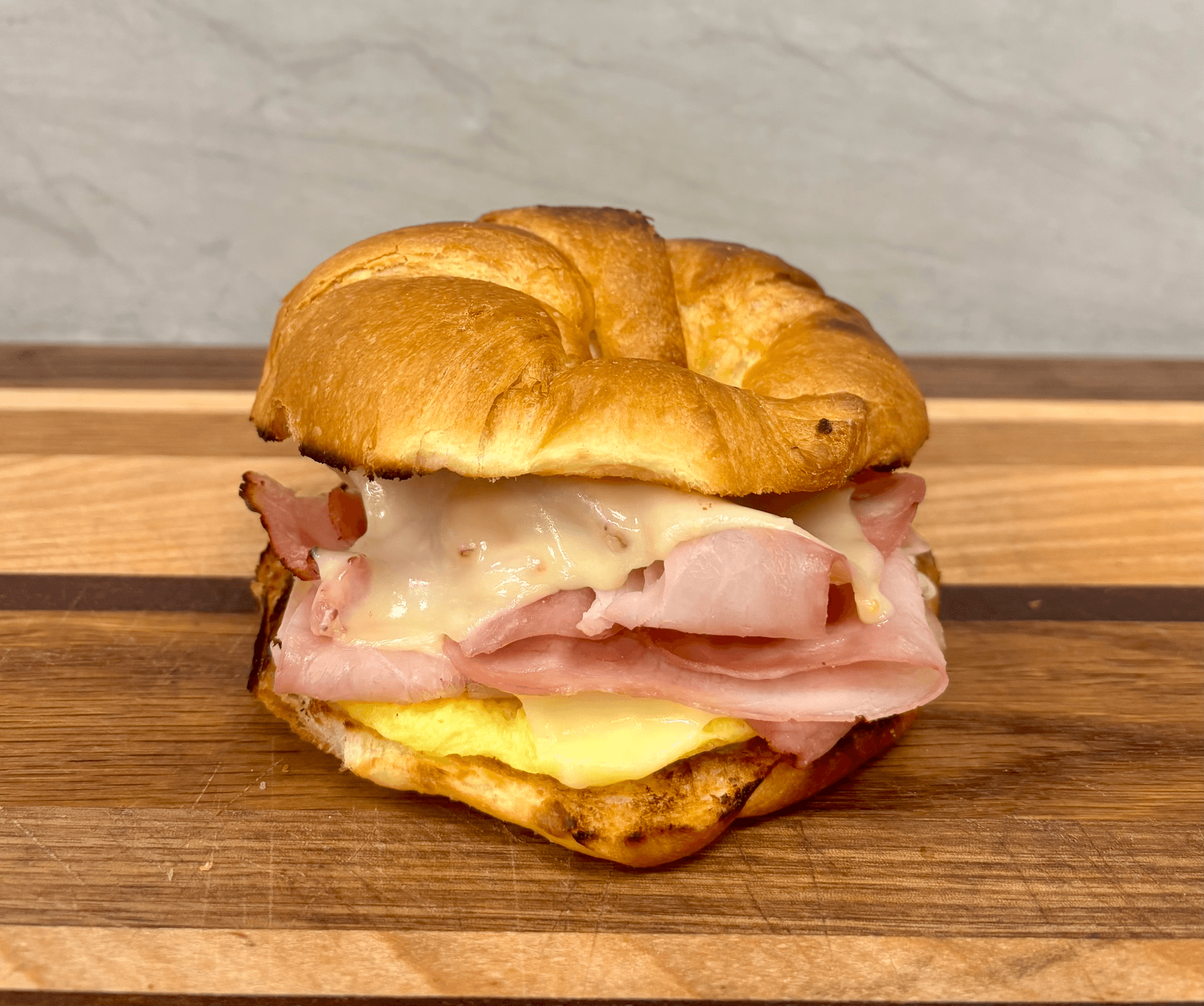 Ham, Egg & Cheese Sandwich.