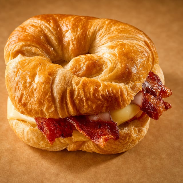 Bacon, Egg Patty & Cheese Sandwich.