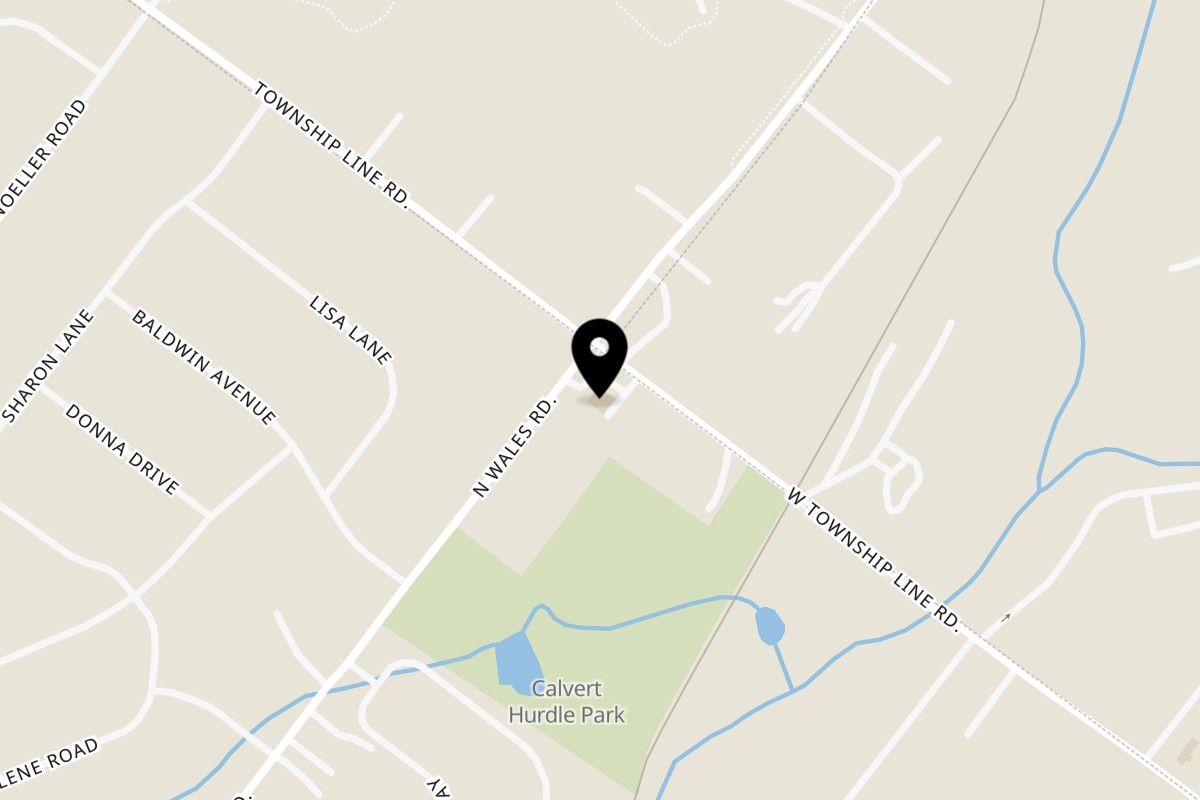 Map showing the location of Ana's Corner Store on 3310 N Wales Rd in East Norriton Township
